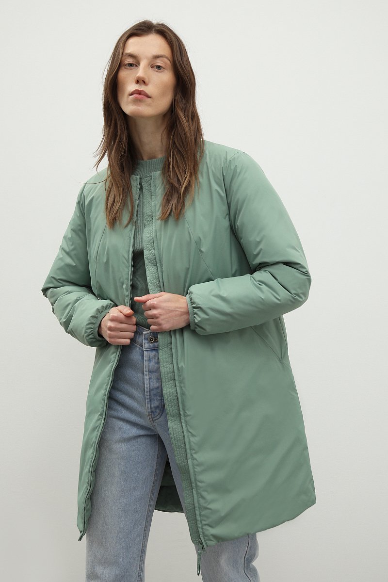 Утепленное пальто силуэта oversize, Модель FBD11079, Фото №1