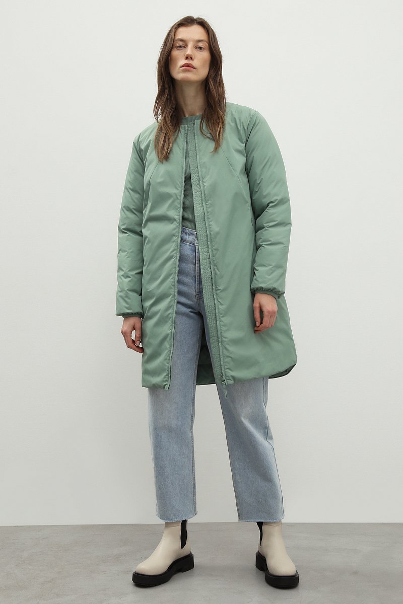Утепленное пальто силуэта oversize, Модель FBD11079, Фото №2