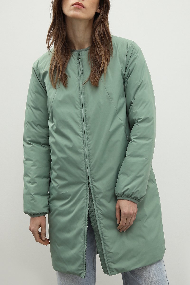 Утепленное пальто силуэта oversize, Модель FBD11079, Фото №3