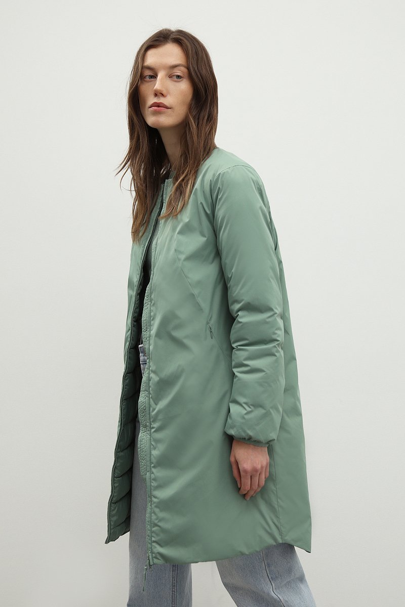 Утепленное пальто силуэта oversize, Модель FBD11079, Фото №4