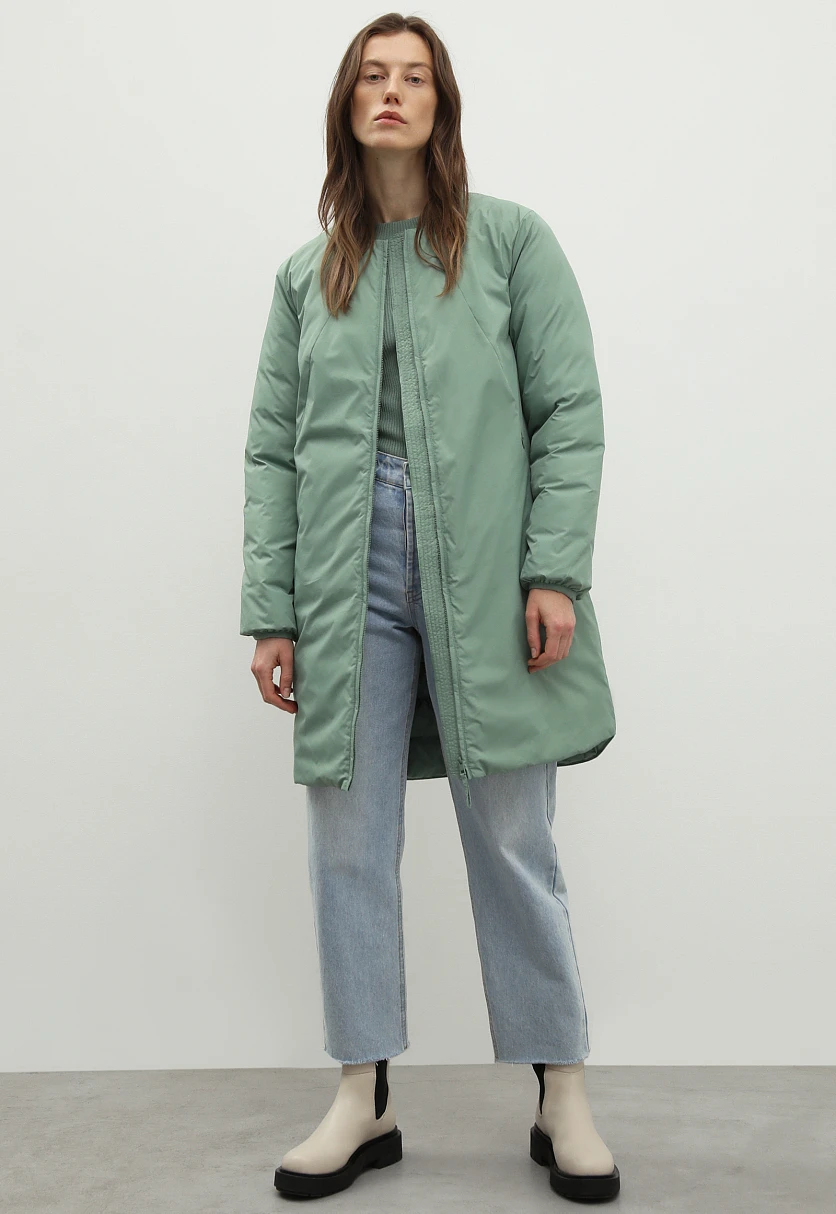Утепленное пальто силуэта oversize, Модель FBD11079, Фото №2