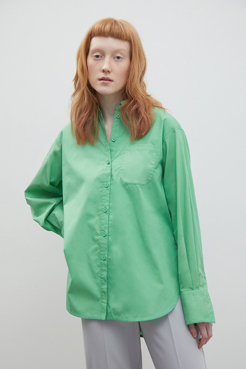Рубашка oversize силуэта, Модель FBD11096, Фото №1