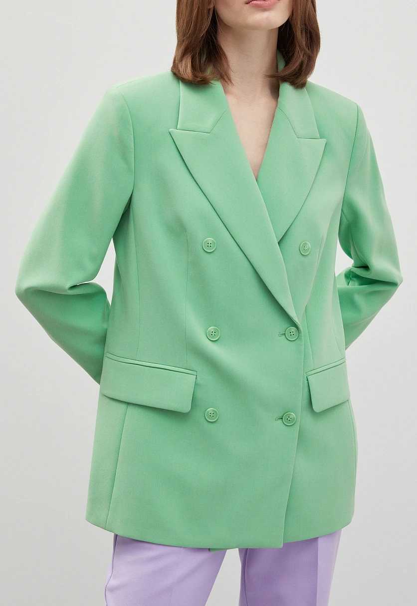 Двубортный жакет oversize силуэта, Модель FBD110101, Фото №3