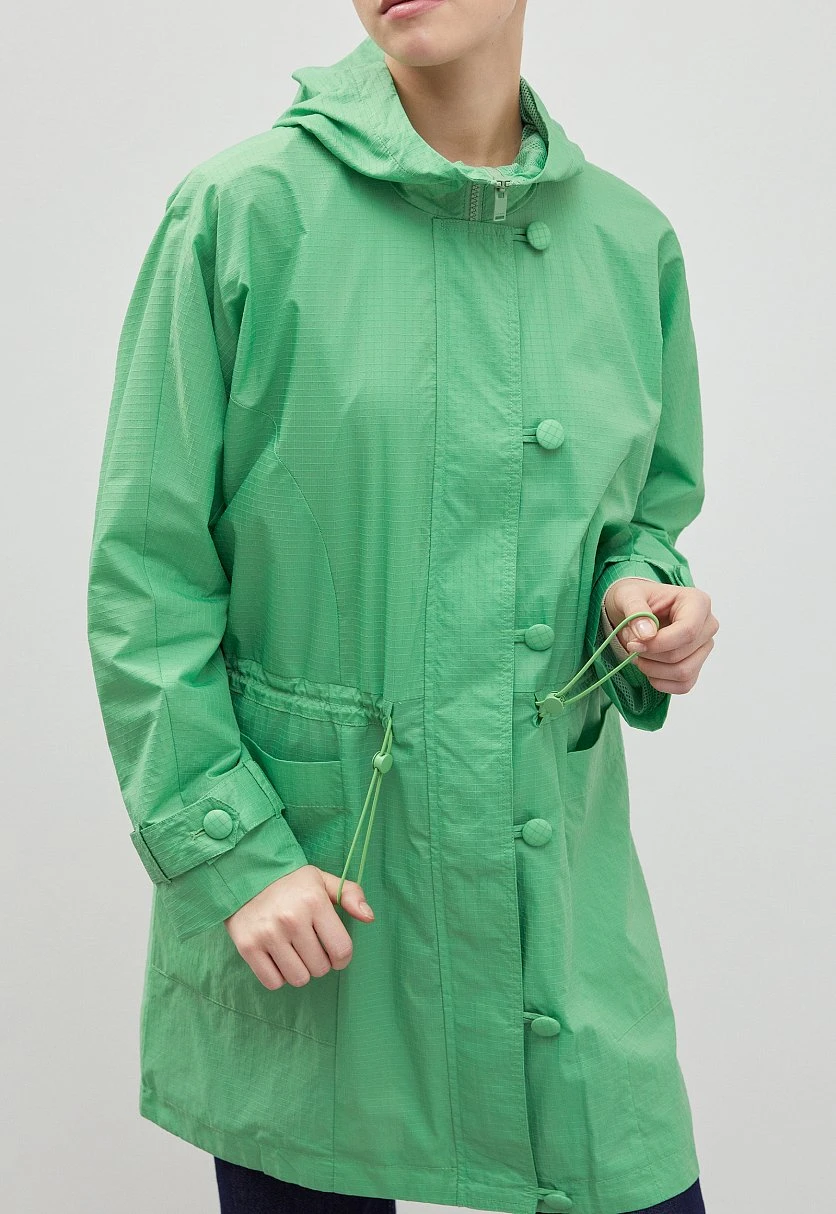 Укороченный плащ с капюшоном, Модель FBD11042, Фото №3