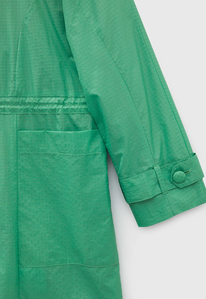 Укороченный плащ с капюшоном, Модель FBD11042, Фото №6