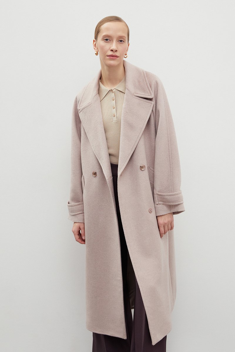 Пальто oversize силуэта с шерстью, Модель FBD11001-2, Фото №1