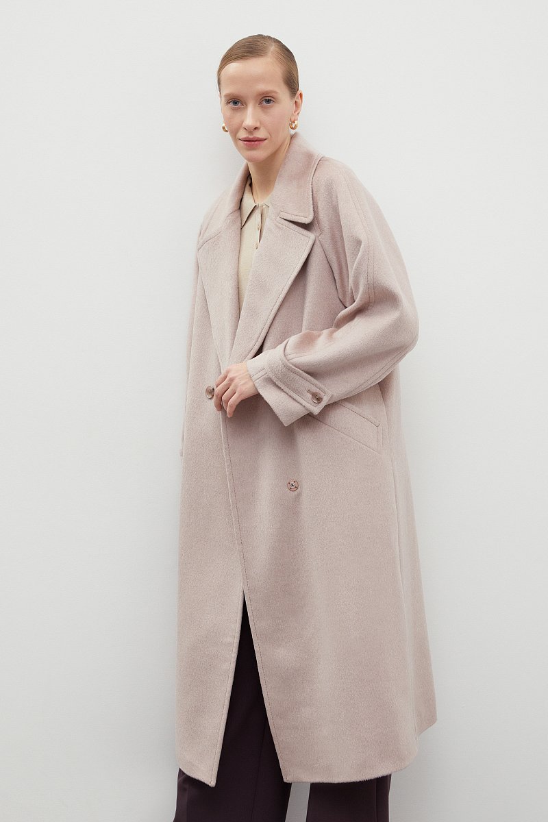 Пальто oversize силуэта с шерстью, Модель FBD11001-2, Фото №4
