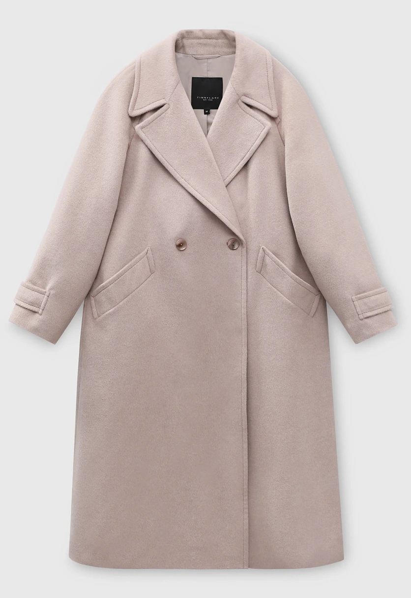 Пальто oversize силуэта с шерстью, Модель FBD11001-2, Фото №7