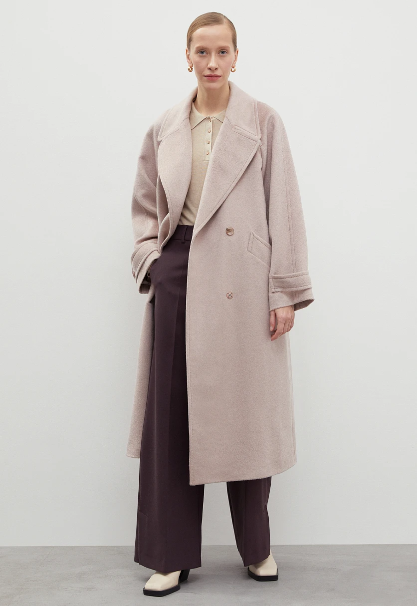 Пальто oversize силуэта с шерстью, Модель FBD11001-2, Фото №2