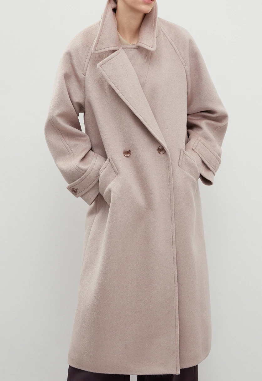 Пальто oversize силуэта с шерстью, Модель FBD11001-2, Фото №3