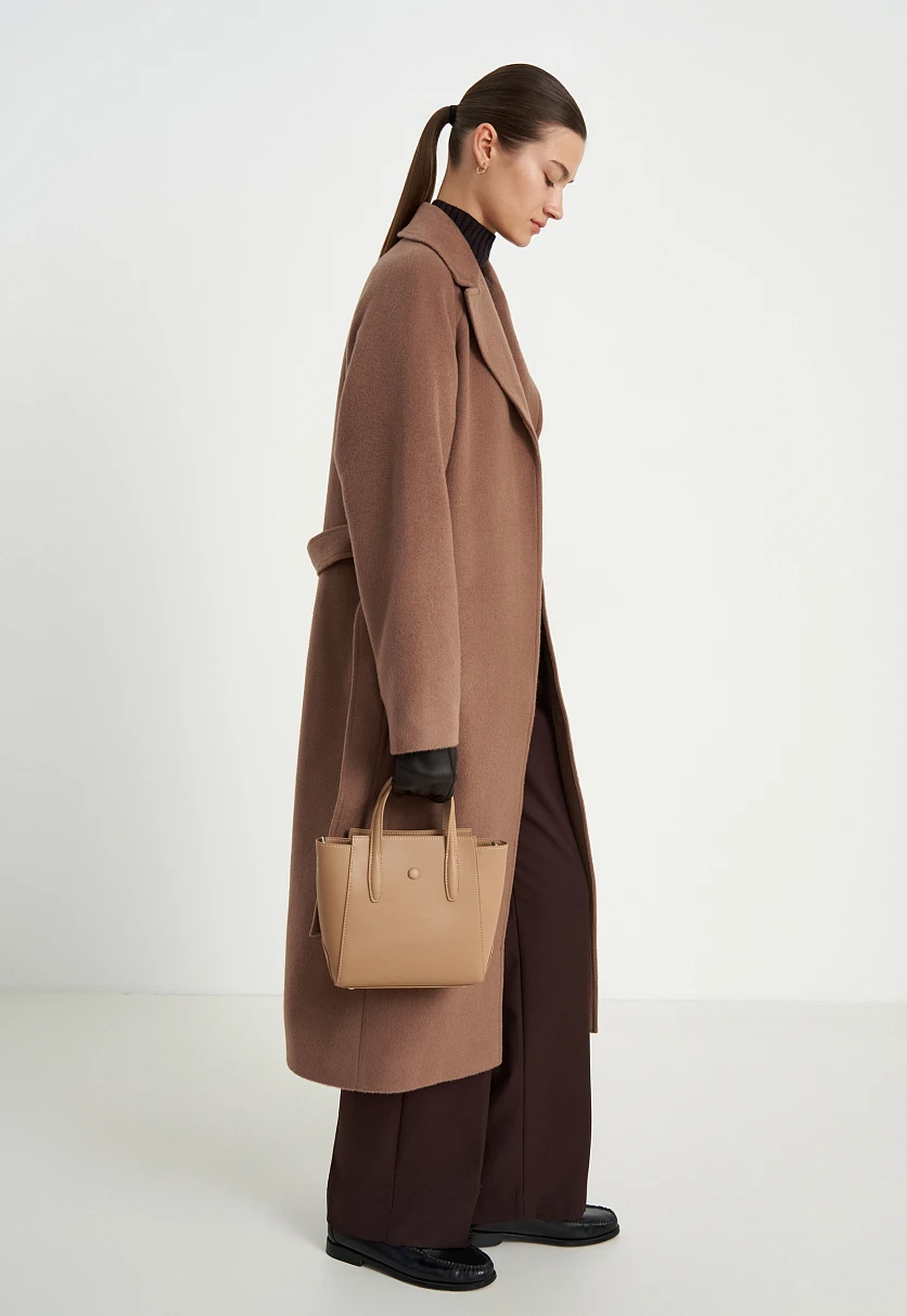 Пальто oversize силуэта с шерстью, Модель FBD11034, Фото №5