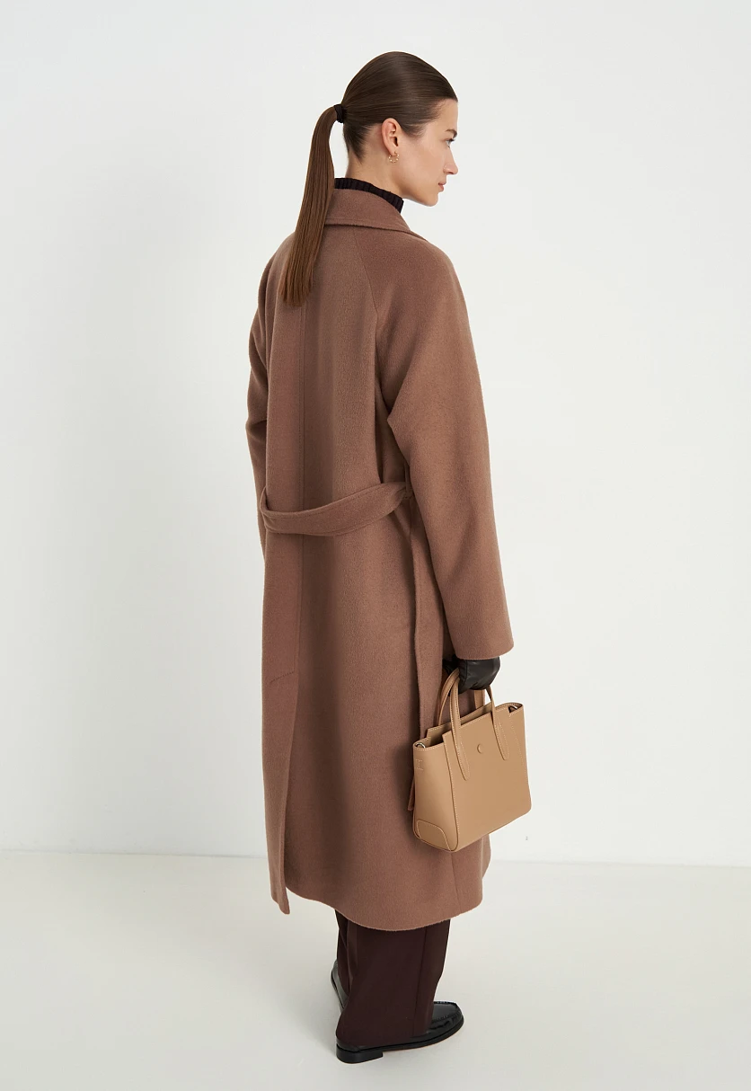 Пальто oversize силуэта с шерстью, Модель FBD11034, Фото №6