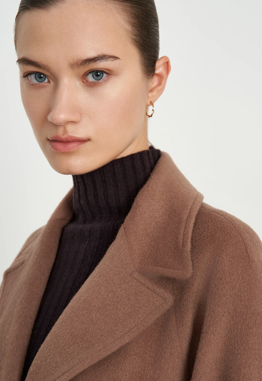 Пальто oversize силуэта с шерстью, Модель FBD11034, Фото №8