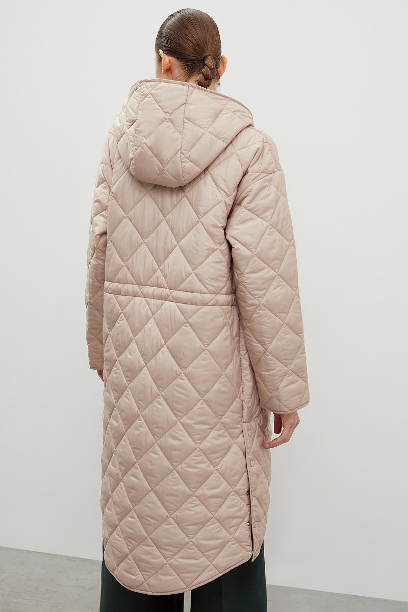 Стеганое утепленное пальто с капюшоном, Модель FBD11006, Фото №5