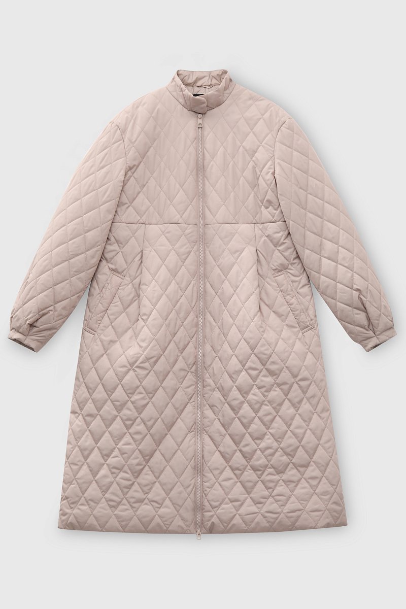 Стеганое пальто в длине миди, Модель FBD11011, Фото №7