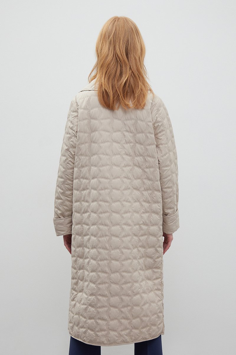 Стеганое утепленное пальто в длине миди, Модель FBD11033, Фото №5
