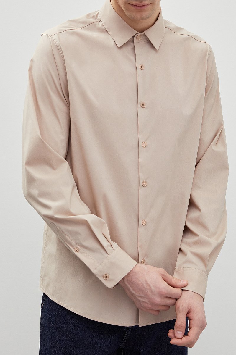 Базовая рубашка с добавлением хлопка, Модель FBD210150, Фото №3