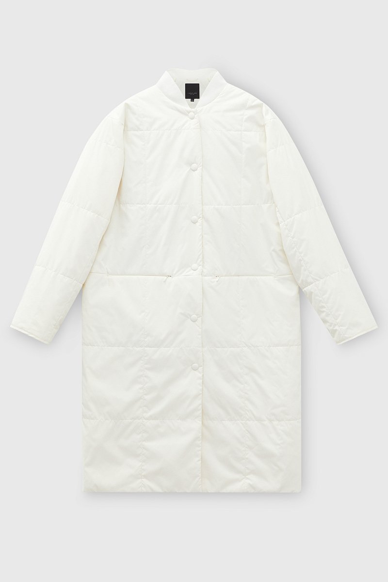 Утепленное пальто с поясом, Модель FBD11031, Фото №7