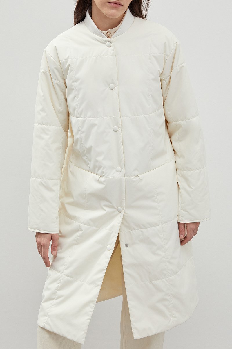 Утепленное пальто с поясом, Модель FBD11031, Фото №3