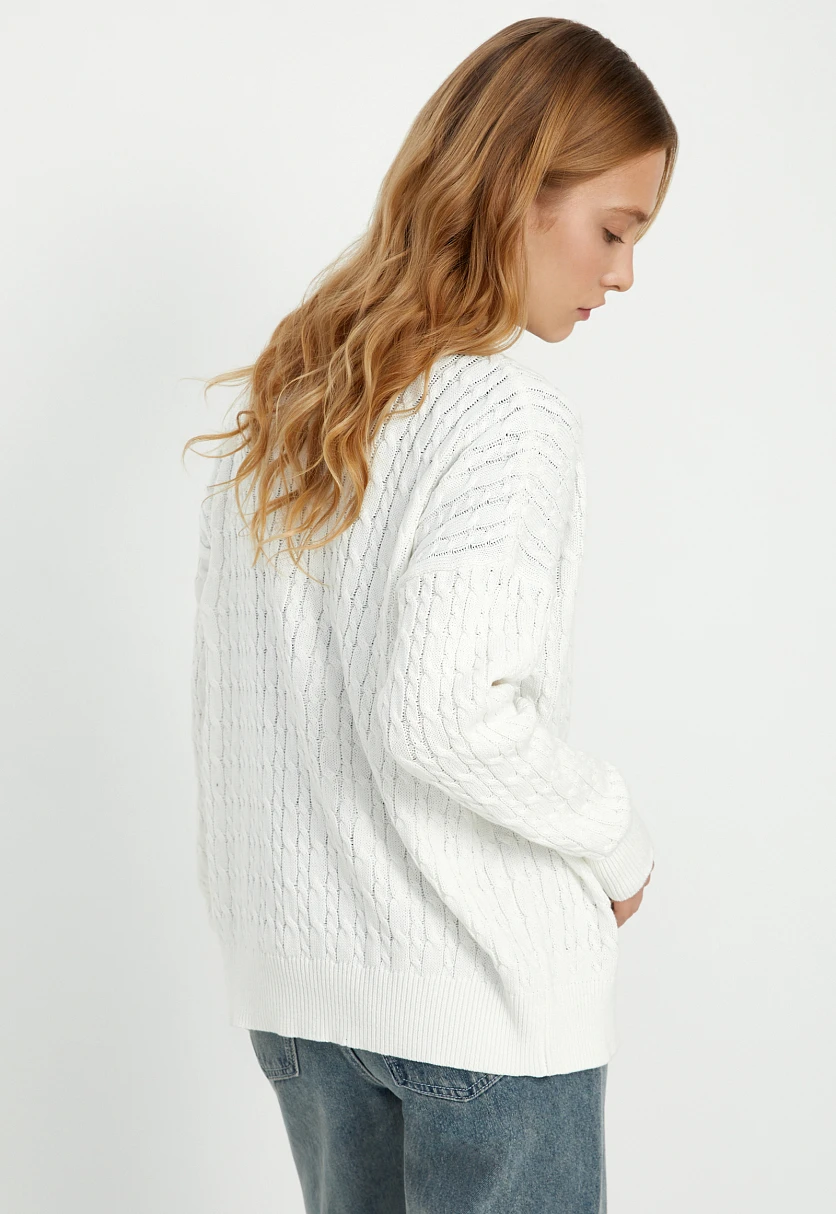 Кардиган с рельефным узором, Модель FBD11114, Фото №5