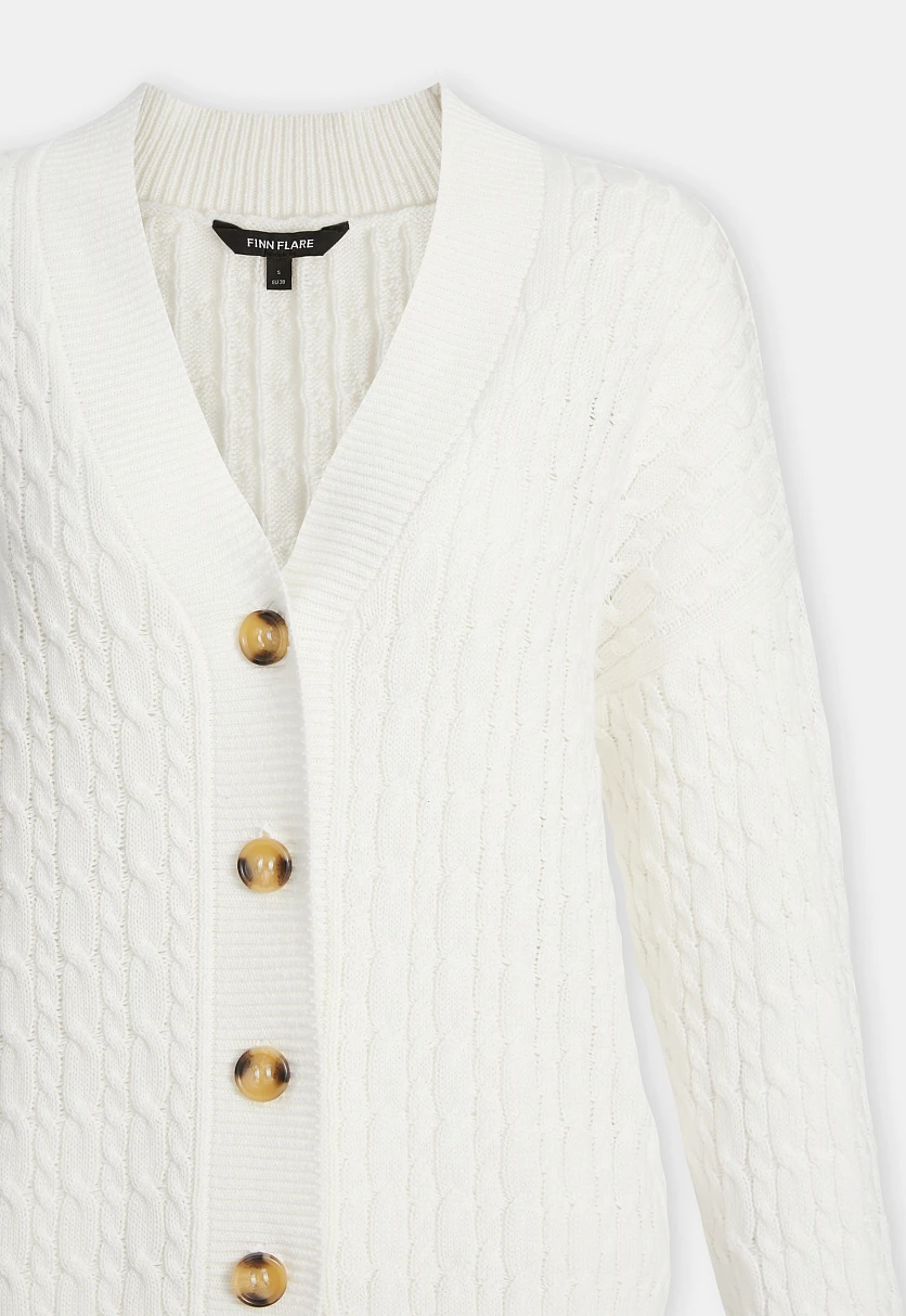 Кардиган с рельефным узором, Модель FBD11114, Фото №8