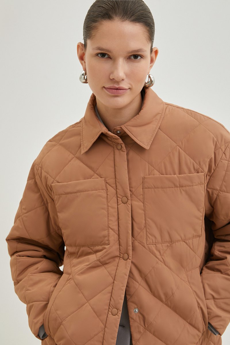 Стеганая куртка-рубашка, Модель FBD11026, Фото №3