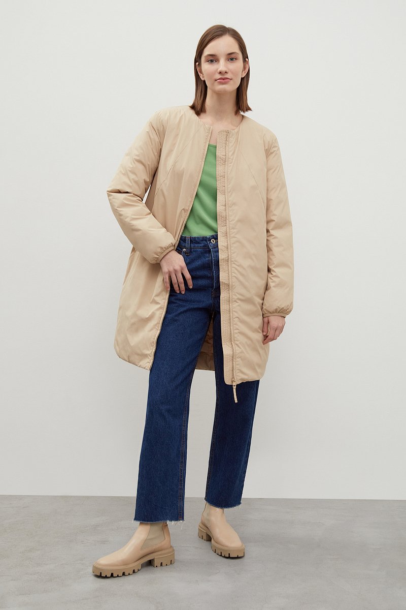 Утепленное пальто силуэта oversize, Модель FBD11079, Фото №2