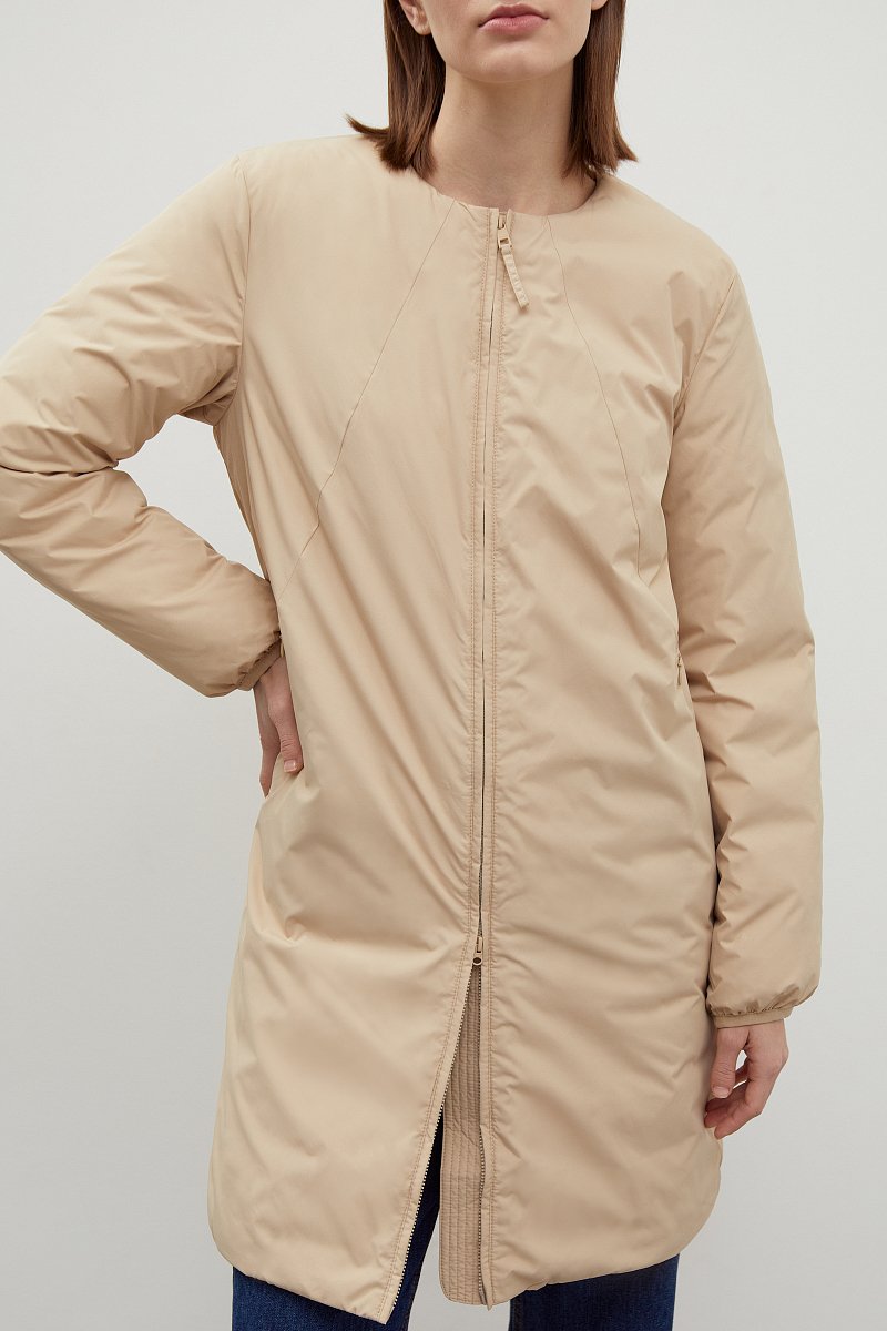 Утепленное пальто силуэта oversize, Модель FBD11079, Фото №3