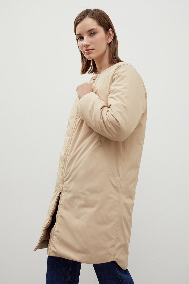 Утепленное пальто силуэта oversize, Модель FBD11079, Фото №4