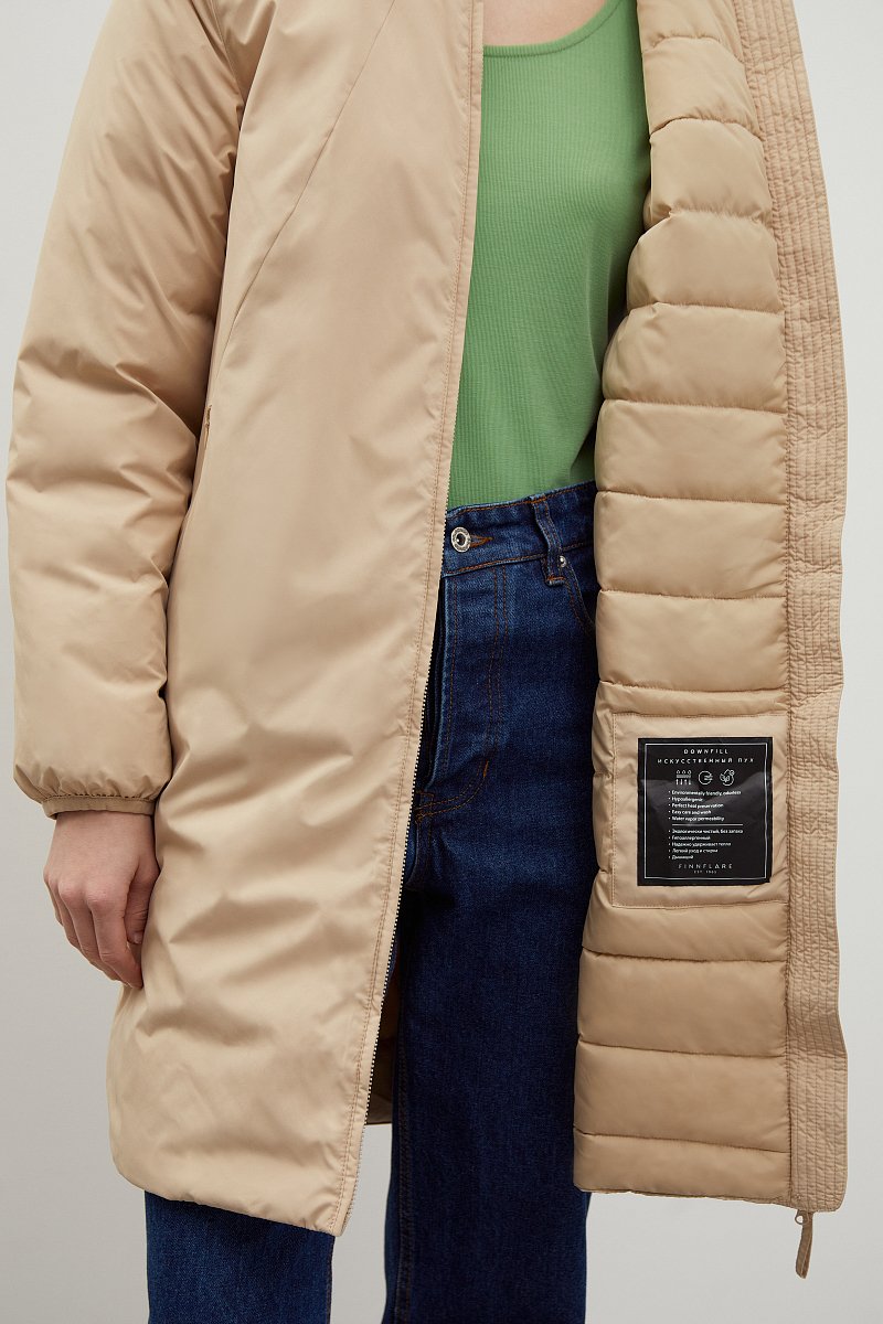 Утепленное пальто силуэта oversize, Модель FBD11079, Фото №6