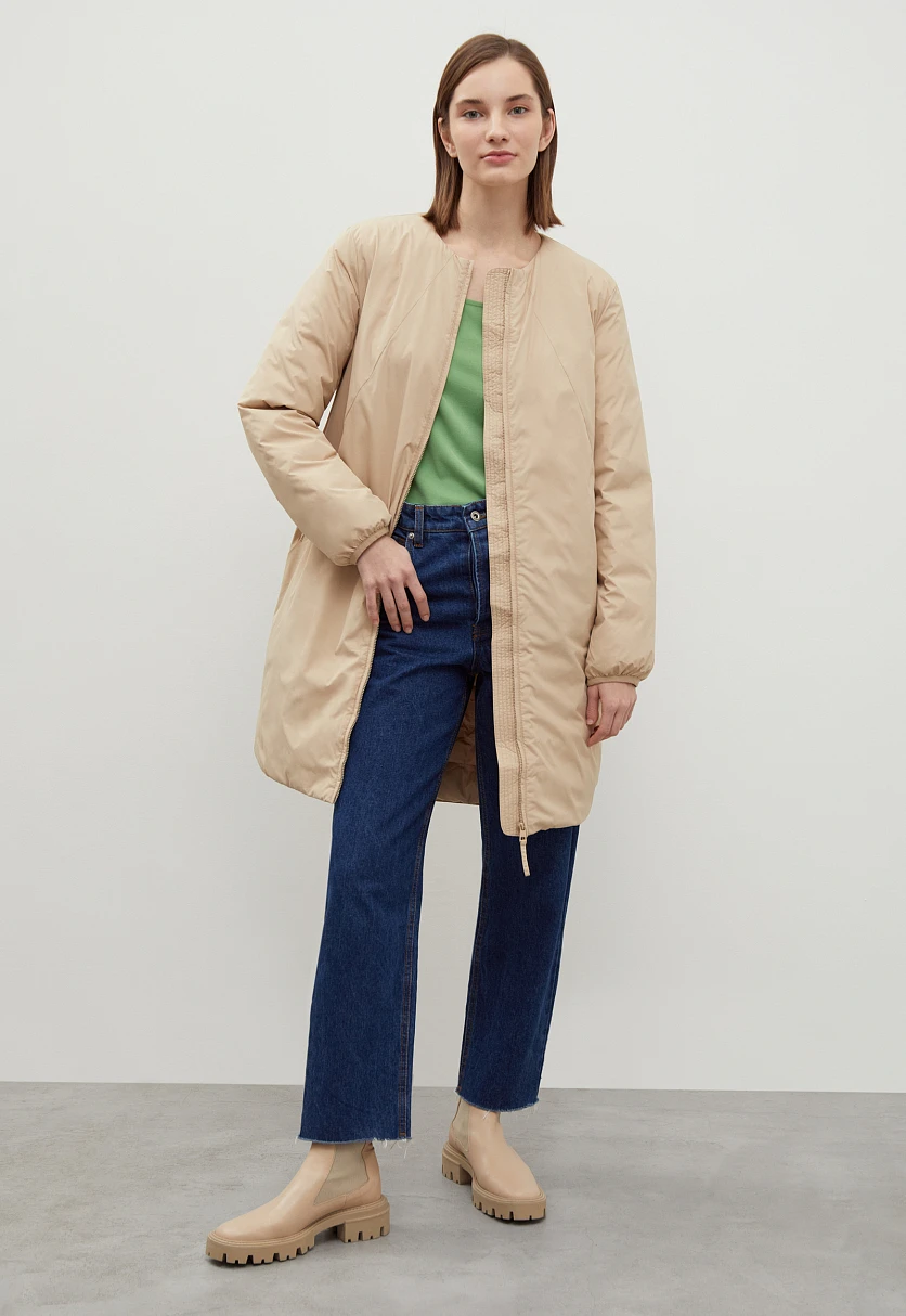 Утепленное пальто силуэта oversize, Модель FBD11079, Фото №2