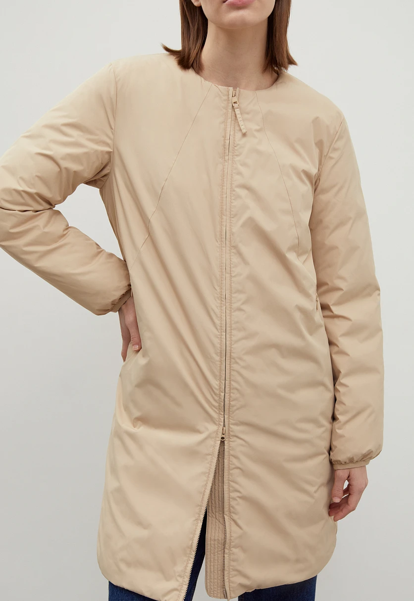 Утепленное пальто силуэта oversize, Модель FBD11079, Фото №3