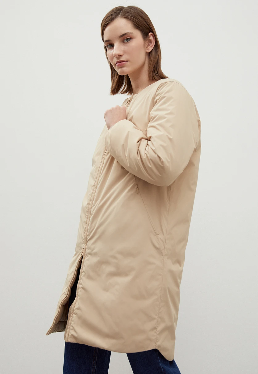 Утепленное пальто силуэта oversize, Модель FBD11079, Фото №4