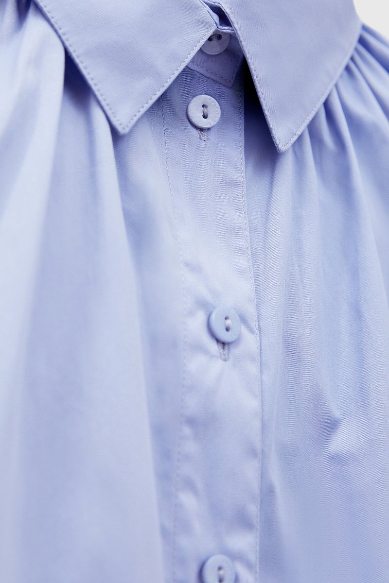 Рубашка с драпировкой из хлопка, Модель FBD110134, Фото №6