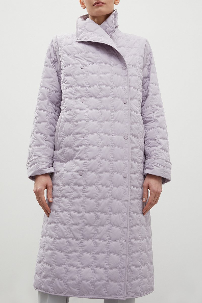 Стеганое утепленное пальто в длине миди, Модель FBD11033, Фото №3