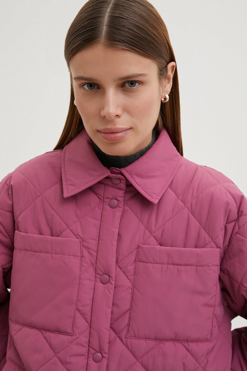 Стеганая куртка-рубашка, Модель FBD11026, Фото №6