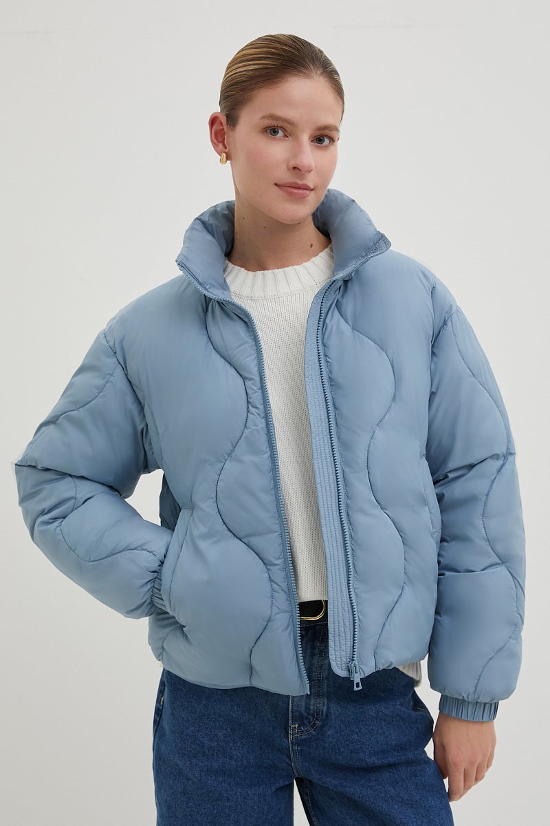 Утепленная куртка с воротником-стойкой, Модель FBE11001, Фото №1