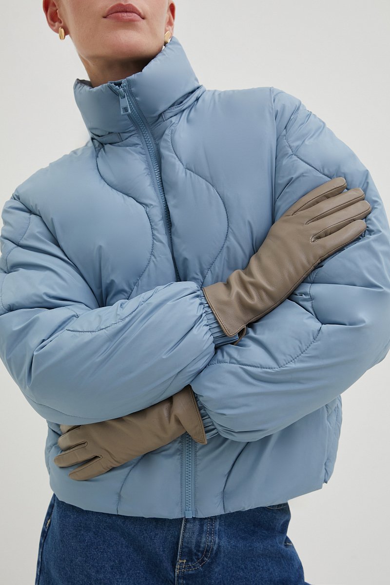 Утепленная куртка с воротником-стойкой, Модель FBE11001, Фото №3