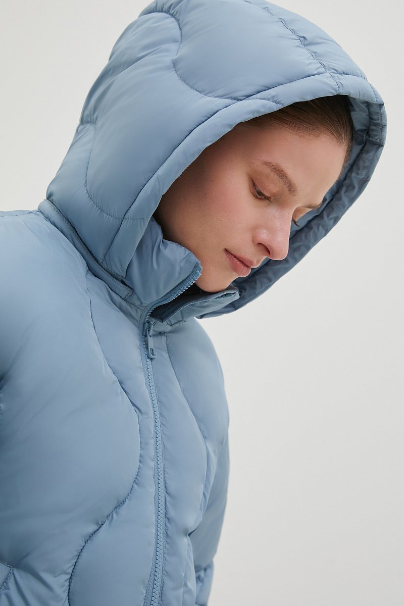 Утепленная куртка с воротником-стойкой, Модель FBE11001, Фото №6