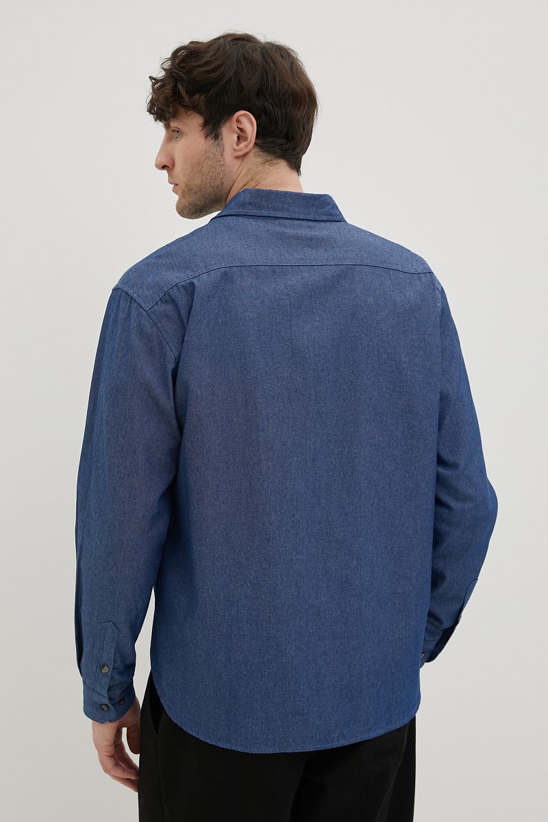 Джинсовая рубашка с карманами, Модель FBE25010, Фото №5