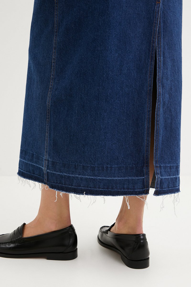 Джинсовая юбка-карандаш, Модель FBE15016, Фото №6