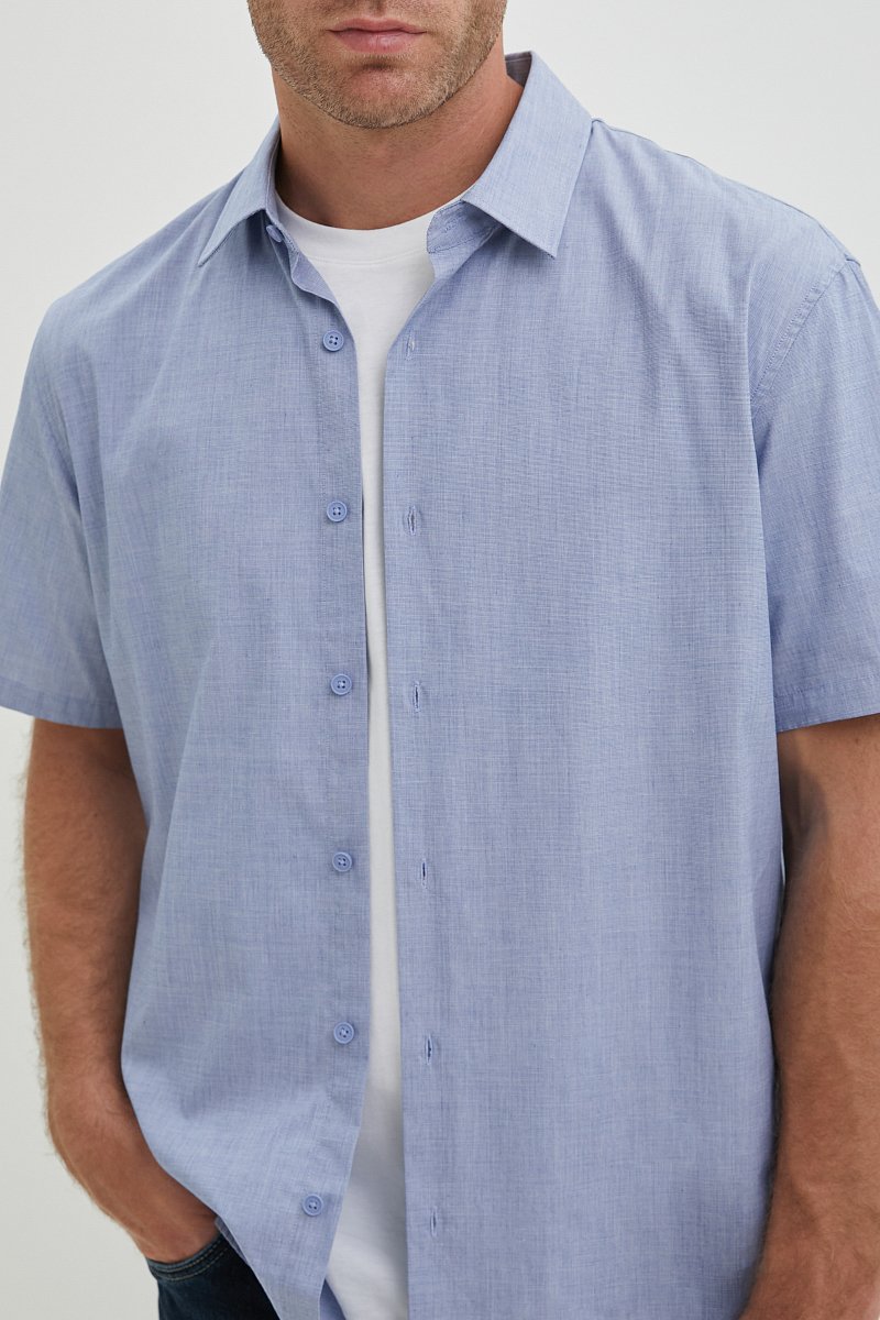 Рубашка с коротким рукавом из хлопка, Модель FBE210100, Фото №3
