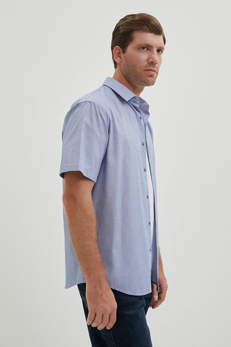 Рубашка с коротким рукавом из хлопка, Модель FBE210100, Фото №4