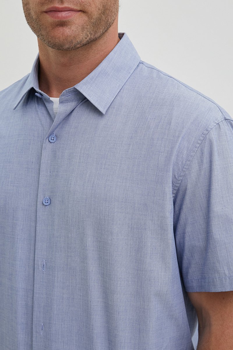Рубашка с коротким рукавом из хлопка, Модель FBE210100, Фото №6