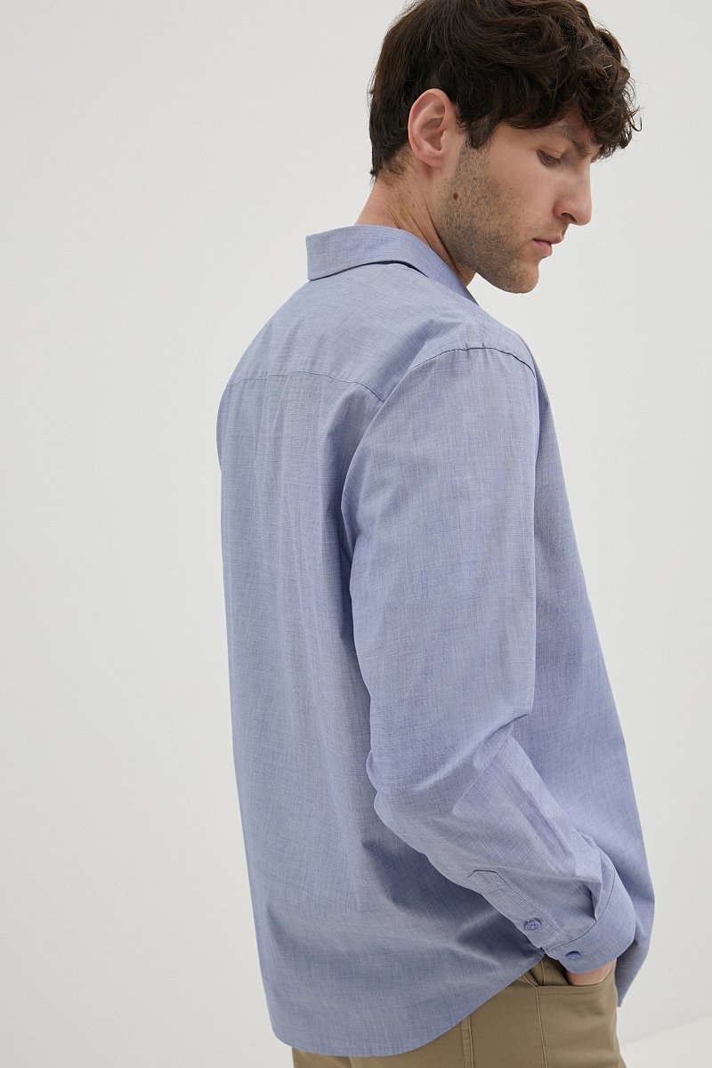 Рубашка из хлопка прямого кроя, Модель FBE21045, Фото №4