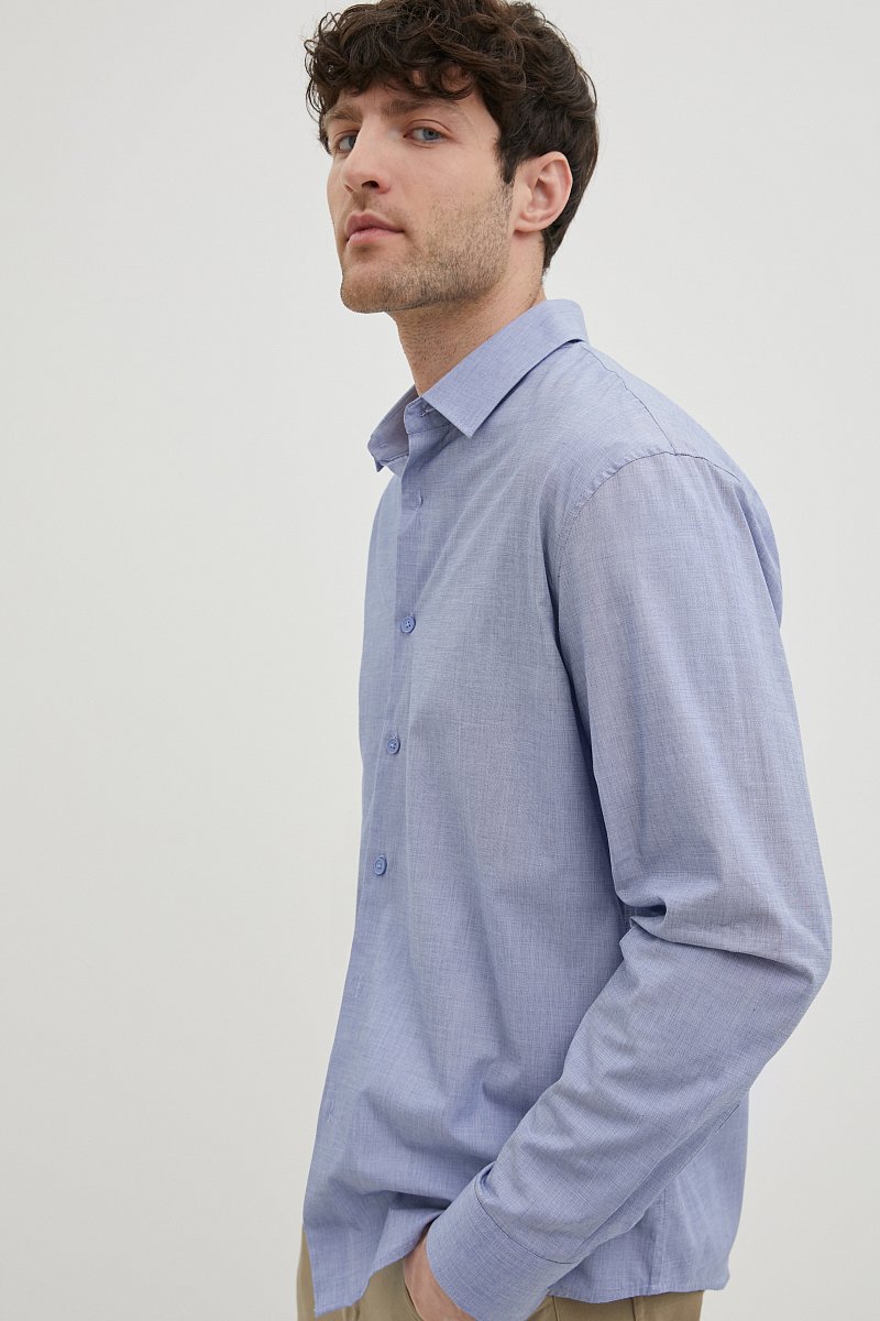 Рубашка из хлопка прямого кроя, Модель FBE21045, Фото №5