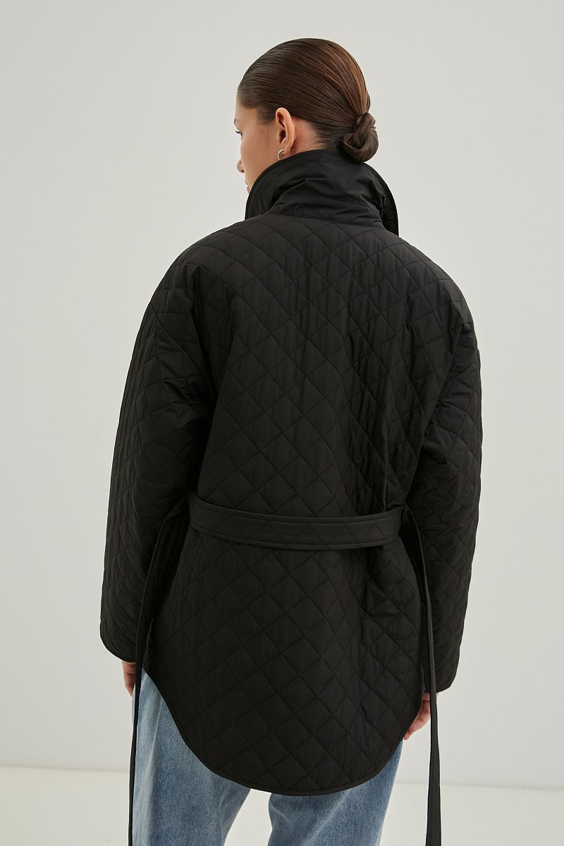 Утепленная куртка с поясом, Модель FBE11032, Фото №5
