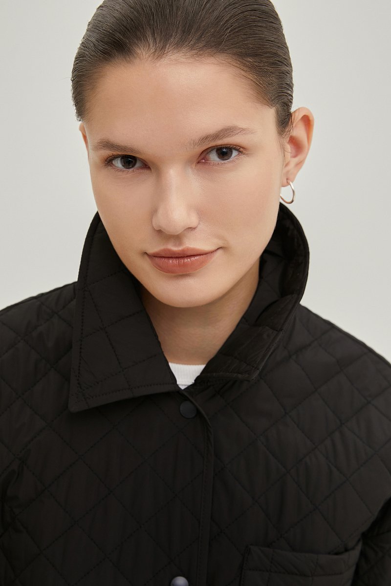 Утепленная куртка с поясом, Модель FBE11032, Фото №6