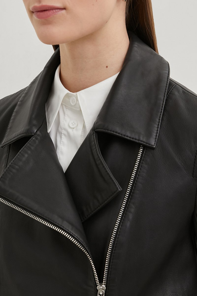 Куртка-косуха из натуральной кожи, Модель FBE11807, Фото №8