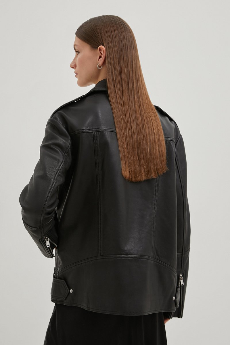 Куртка-косуха из натуральной кожи, Модель FBE11808, Фото №6